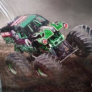 Monster Truck Canvas Wall Decor Set Of 4